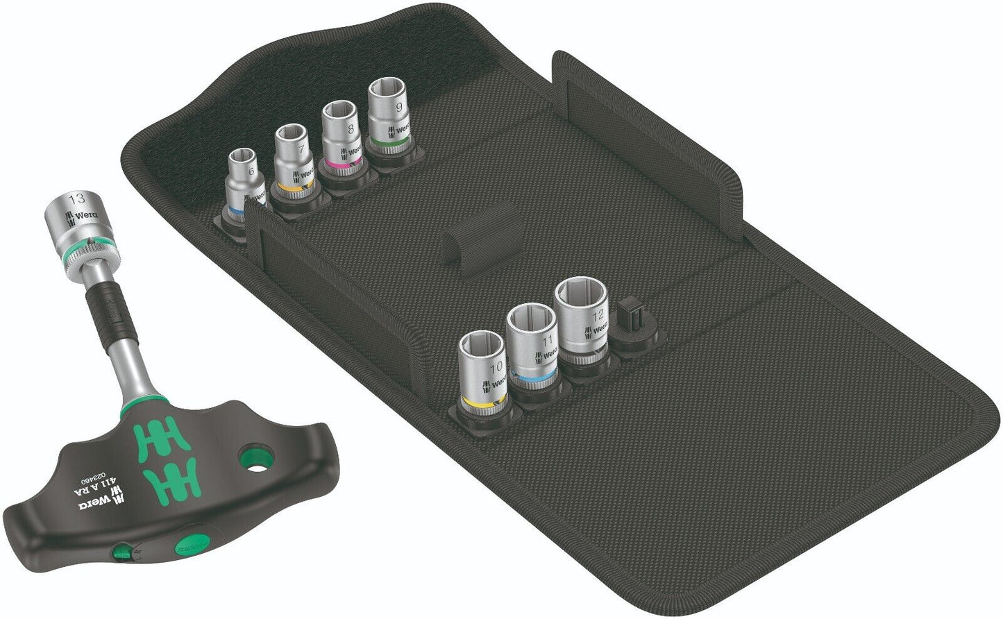 Wera Kraftform Kompakt 400 RA Set 2 Ratcheting T-Handle Set Metric 05023470001