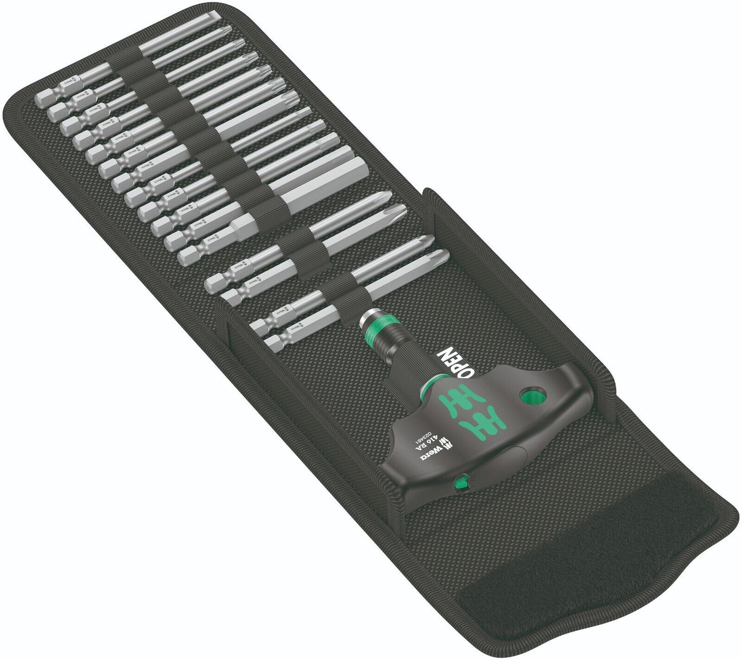 Wera Kraftform Kompakt 400 RA Set 1 Ratcheting T-Handle Set Metric 05023471001