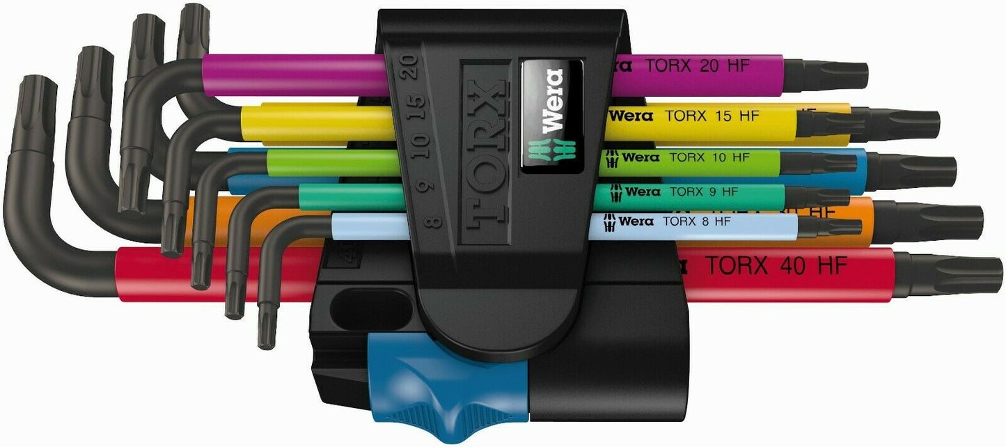 wera 967/9 tx torx® l-key set with holding function 05024179001