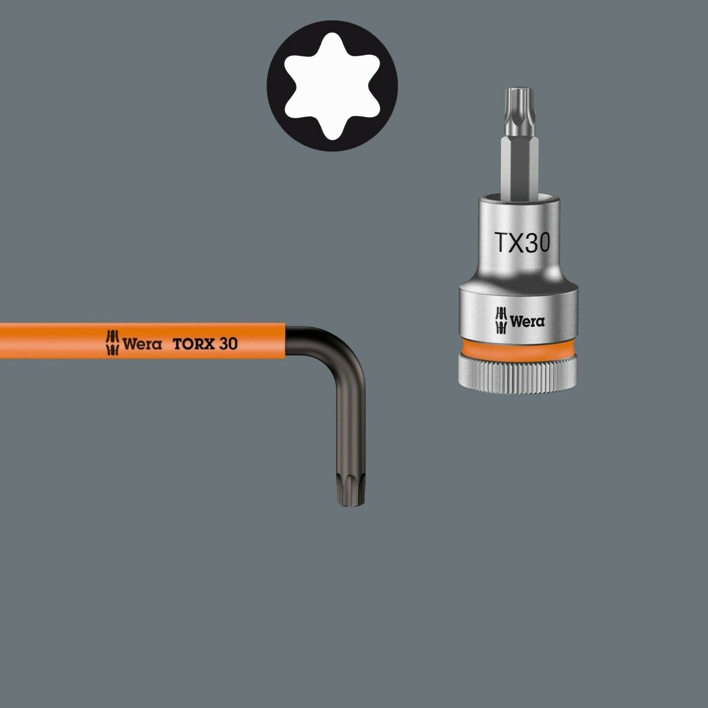 wera 967/9 tx torx® l-key set with holding function 05024179001