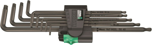 wera 967/9 tx xl 1 torx® l-key set 9 pieces 05024460001