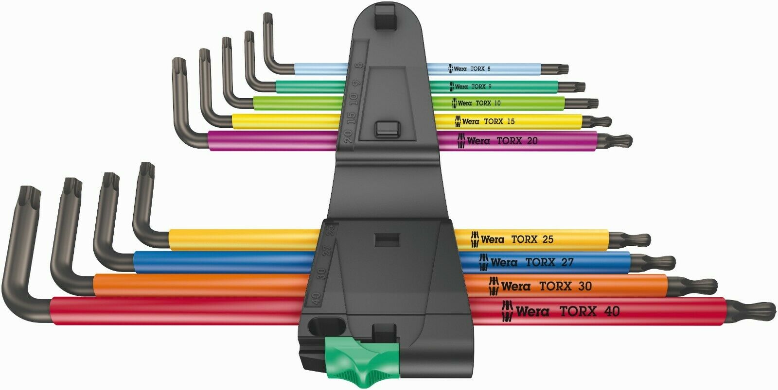 wera 967/9 tx xl multicolor torx® l-key set 05024480001