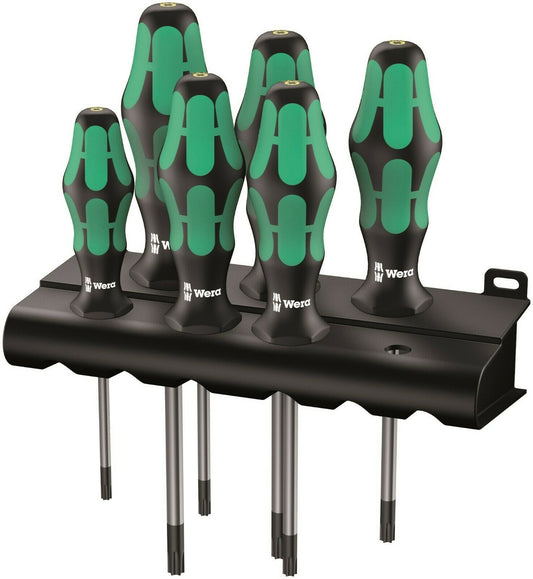 wera 367/6 hf kraftform plus torx® screwdriver set with rack 6 piece 05028059001