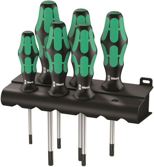 wera 367/6 kraftform plus torx® screwdriver set with rack 6 piece 05028062001