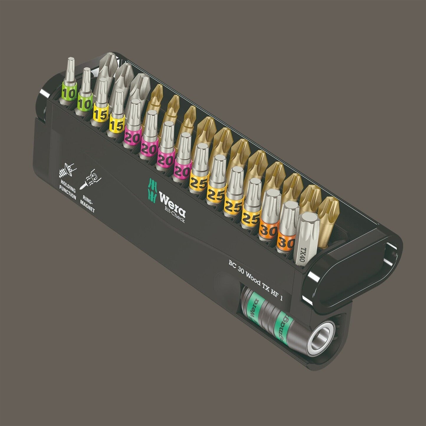 Wera Bit Check 30 Wood TX HF 1 Bits Set 30 Pieces 05057436001
