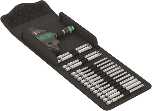wera kraftform kompakt 400 t-handle screwdriver set 17 piece 05057470001