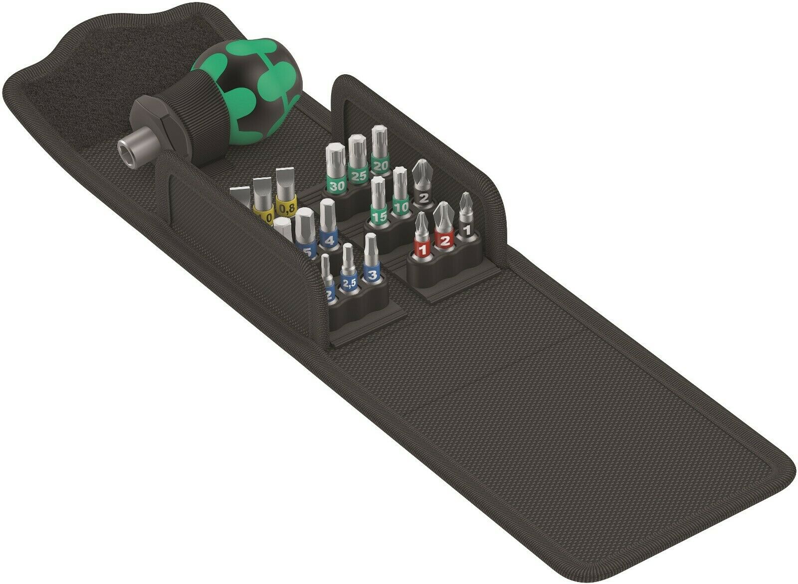 wera kraftform kompakt stubby 1 screwdriver set 19 piece 05057471001