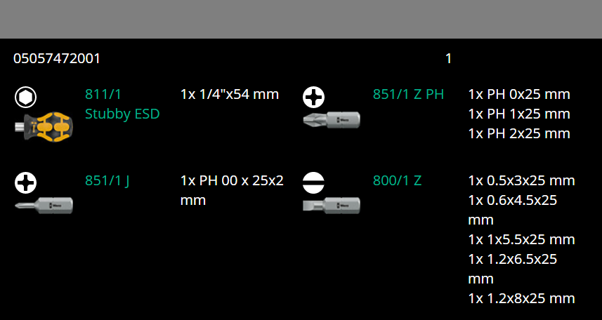 wera kraftform kompakt stubby esd 1 screwdriver set 10 piece 05057472001