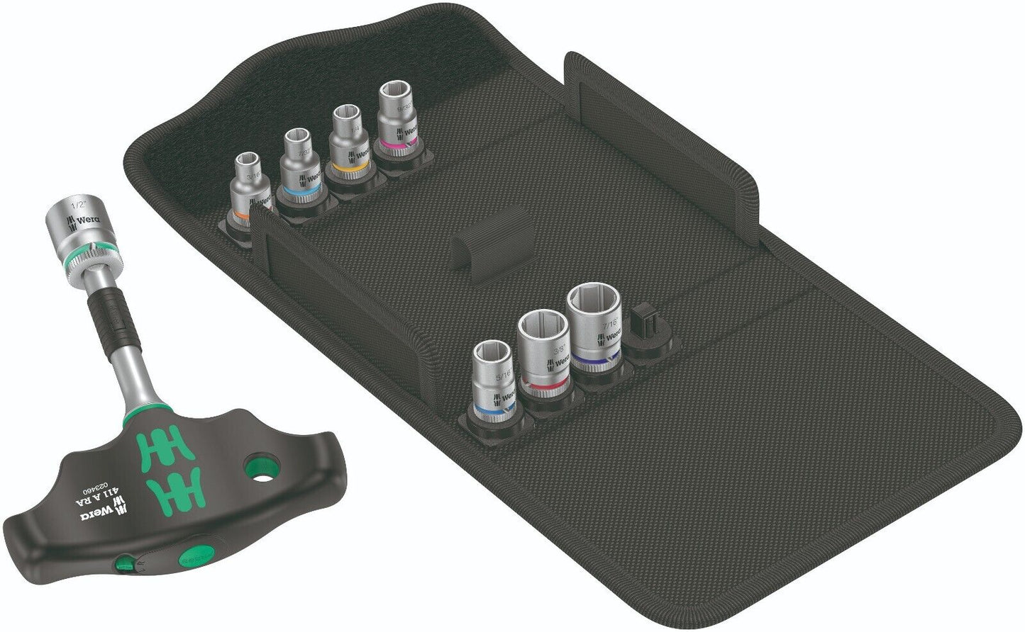 Wera Kraftform Kompakt 400 RA Set 2 Ratcheting T-Handle Set SAE 05057474001