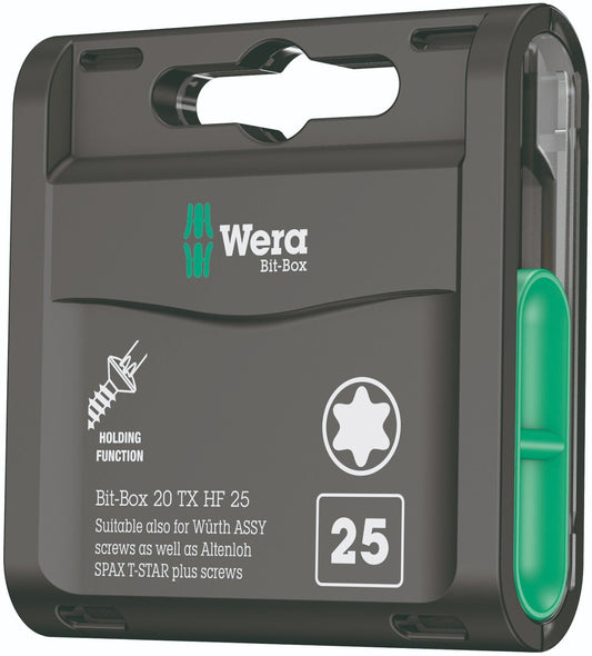Wera Bit-Box 20 TORX® Bits HF TX 25 x 25mm 20 Pieces 05057778001