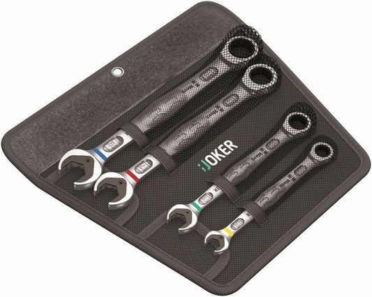 wera joker combination ratcheting wrench set metric 4 pieces 05073290001