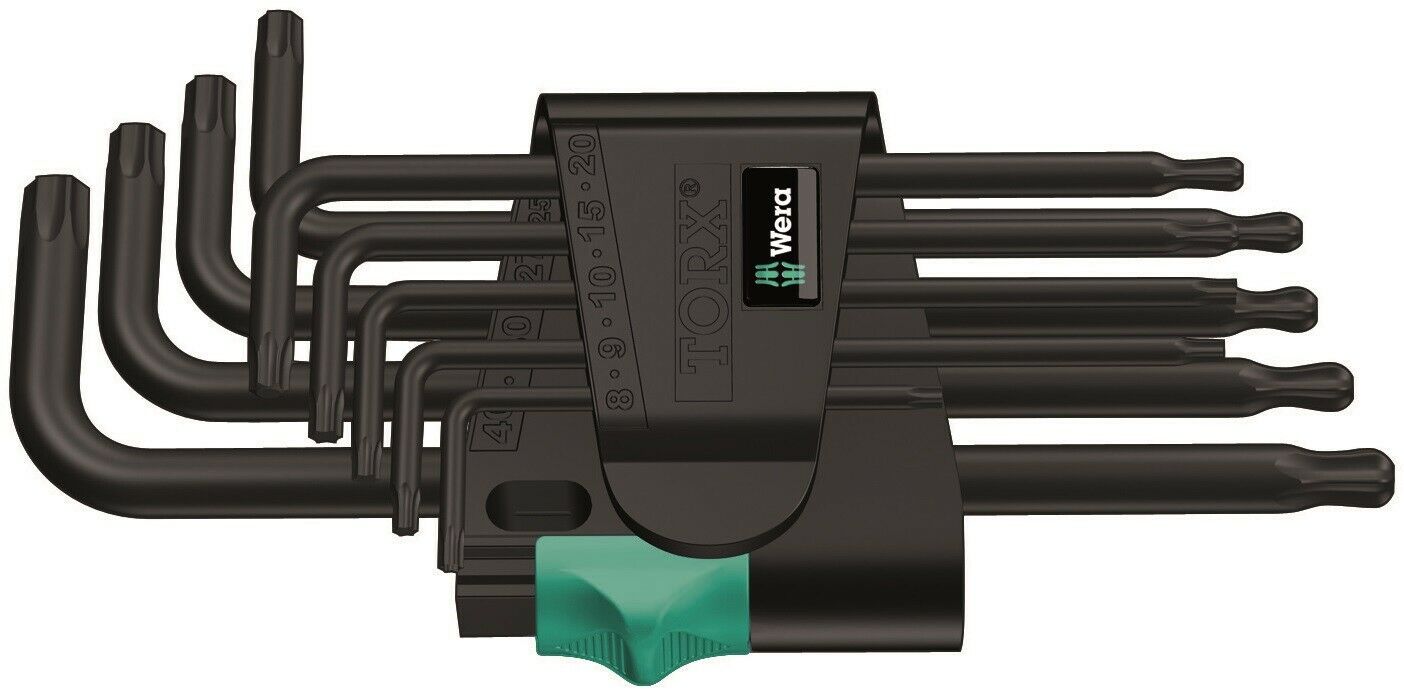 wera 967/9 tx 1 sb torx® l-key set with ball end 9 pieces 05073598001