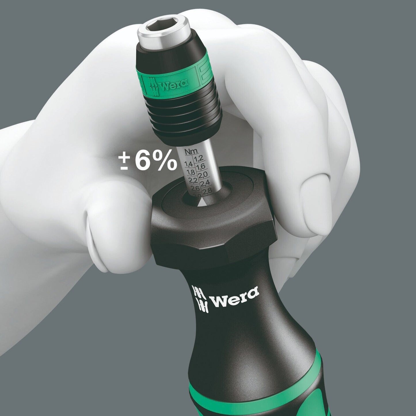 Wera 7440 Adjustable Torque Screwdriver 0.3 - 1.2 Nm 1/4" Drive 05074700001