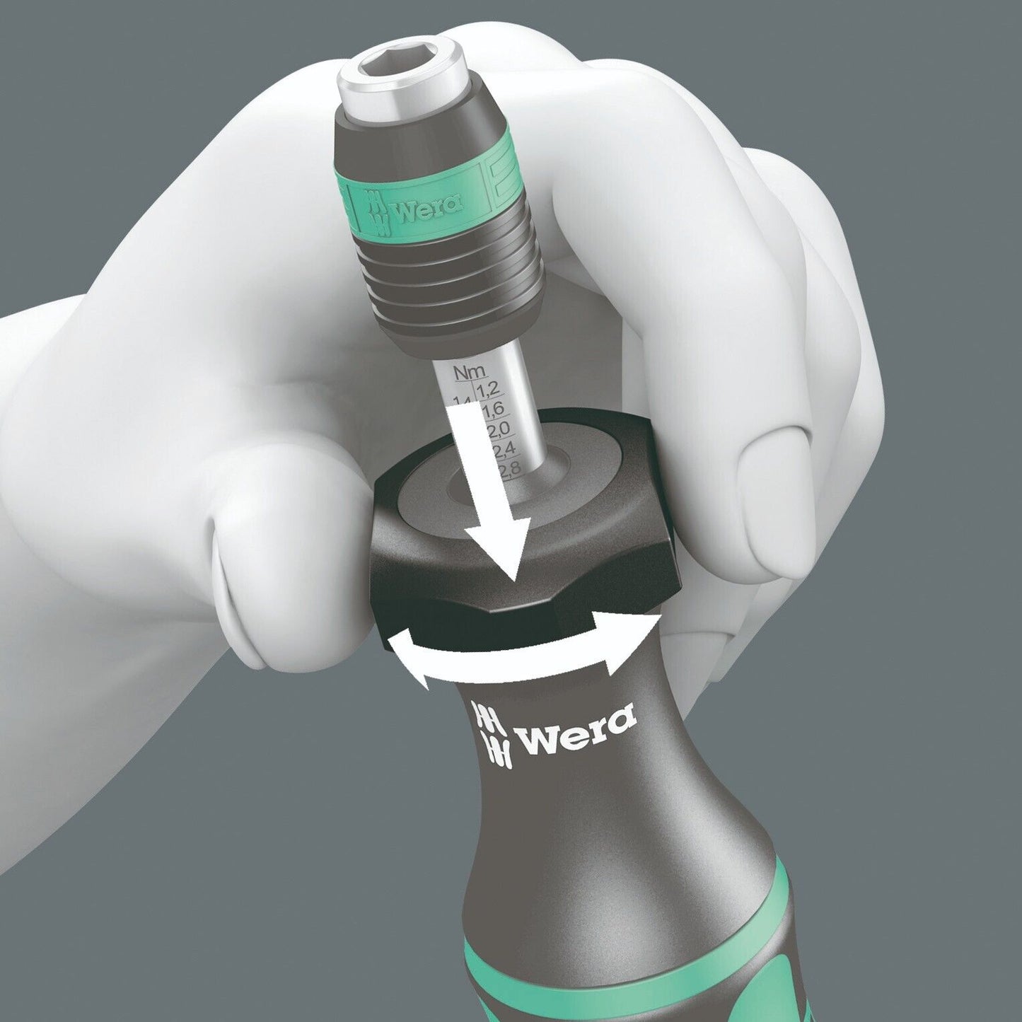 Wera 7440 Adjustable Torque Screwdriver 0.3 - 1.2 Nm 1/4" Drive 05074700001