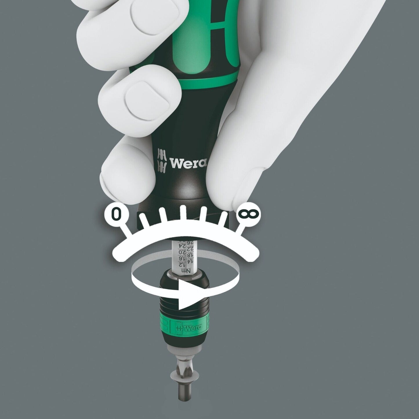Wera 7440 Adjustable Torque Screwdriver 0.3 - 1.2 Nm 1/4" Drive 05074700001