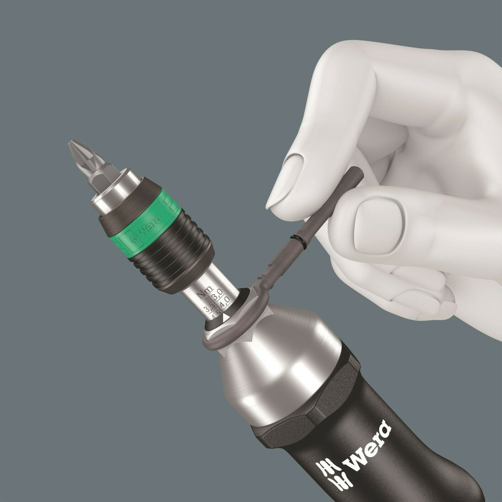 wera 7442 adjustable pistol grip torque screwdriver 3 - 6 nm 1/4" 05074702001