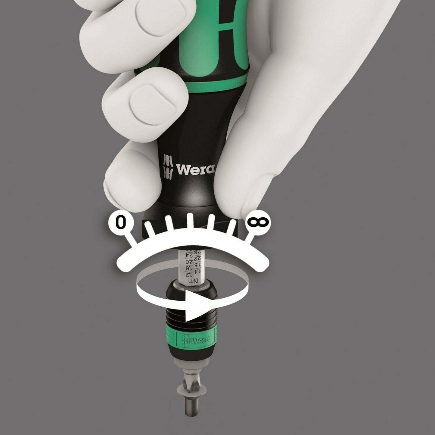 wera 7400 adjustable torque screwdriver 2.5 - 11.5 in. lbs. 1/4" 05074710001