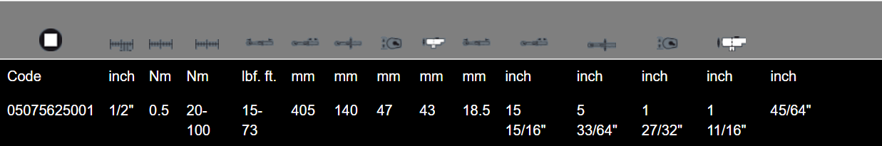 wera click-torque c 2 r/l torque wrench 20 - 100 nm 1/2" drive 05075625001