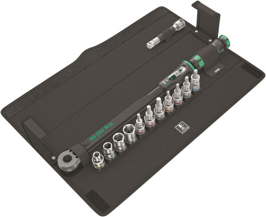 wera c3 click-torque wrench set 40 - 200 nm 1/2" drive 13 pieces 05075680001