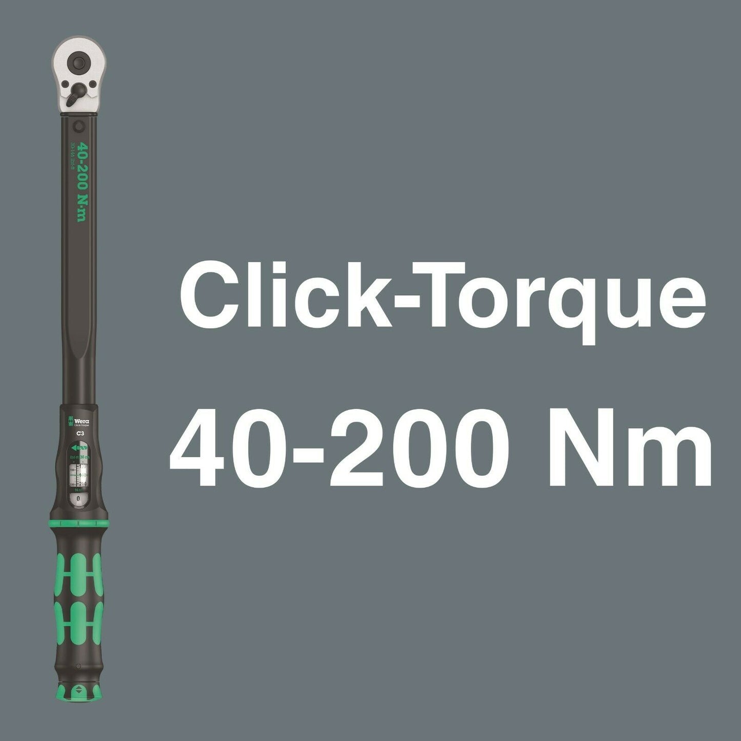 wera c3 click-torque wrench set 40 - 200 nm 1/2" drive 13 pieces 05075680001