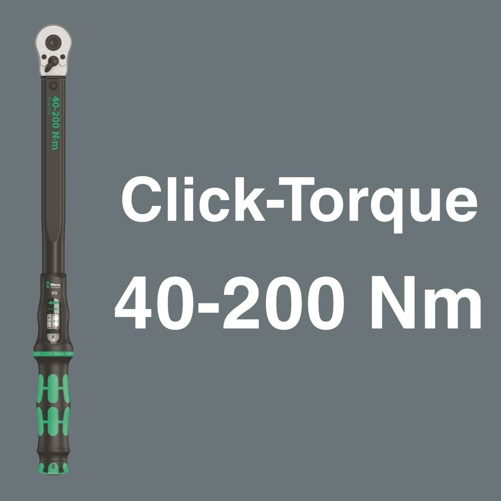 wera c3 click-torque wrench set 40 - 200 nm 1/2" drive 13 pieces 05075680001