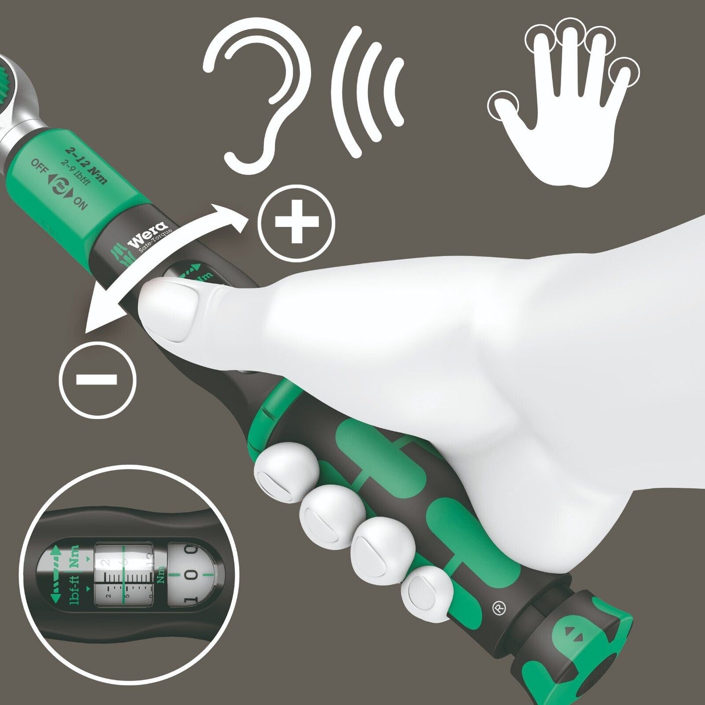 Wera Safe Torque A 1 Set 1 Wrench Set 2-12 Nm 1/4" Drive SAE 05075831001