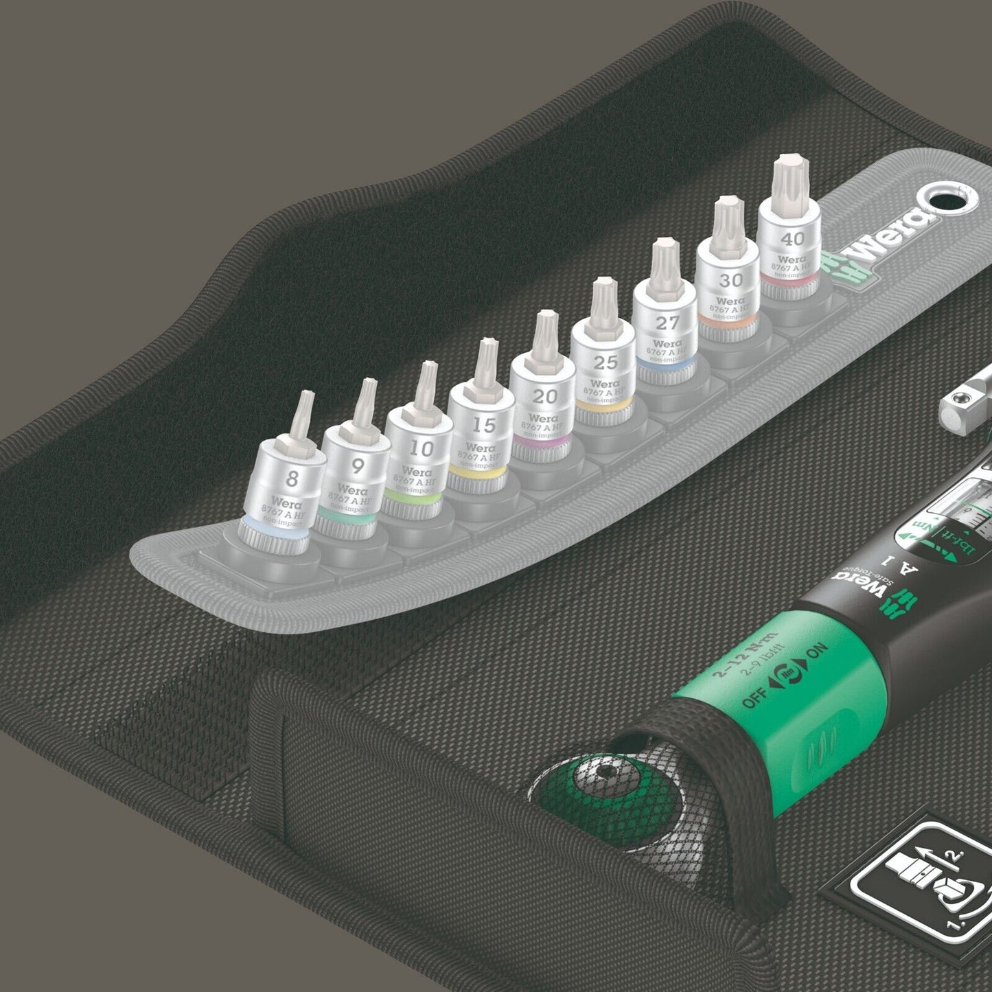 Wera Safe Torque A 1 Set 1 Wrench Set 2-12 Nm 1/4" Drive SAE 05075831001