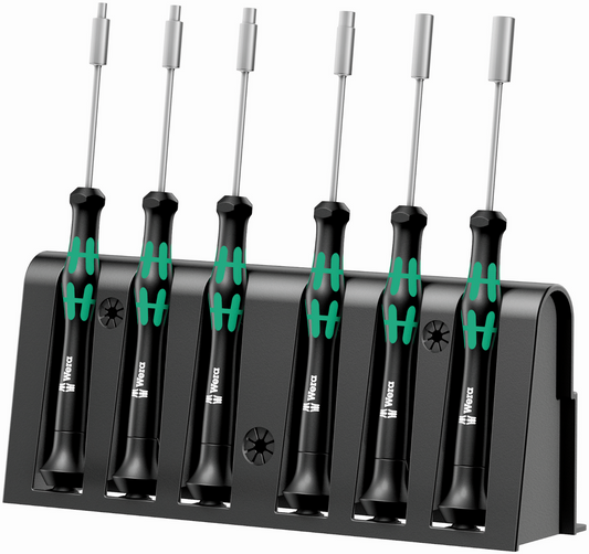 wera 2069/6 kraftform micro precision nut driver set 6 pieces 05118158001