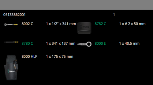 wera 8002 c koloss all inclusive socket wrench set 1/2" drive 05133862001