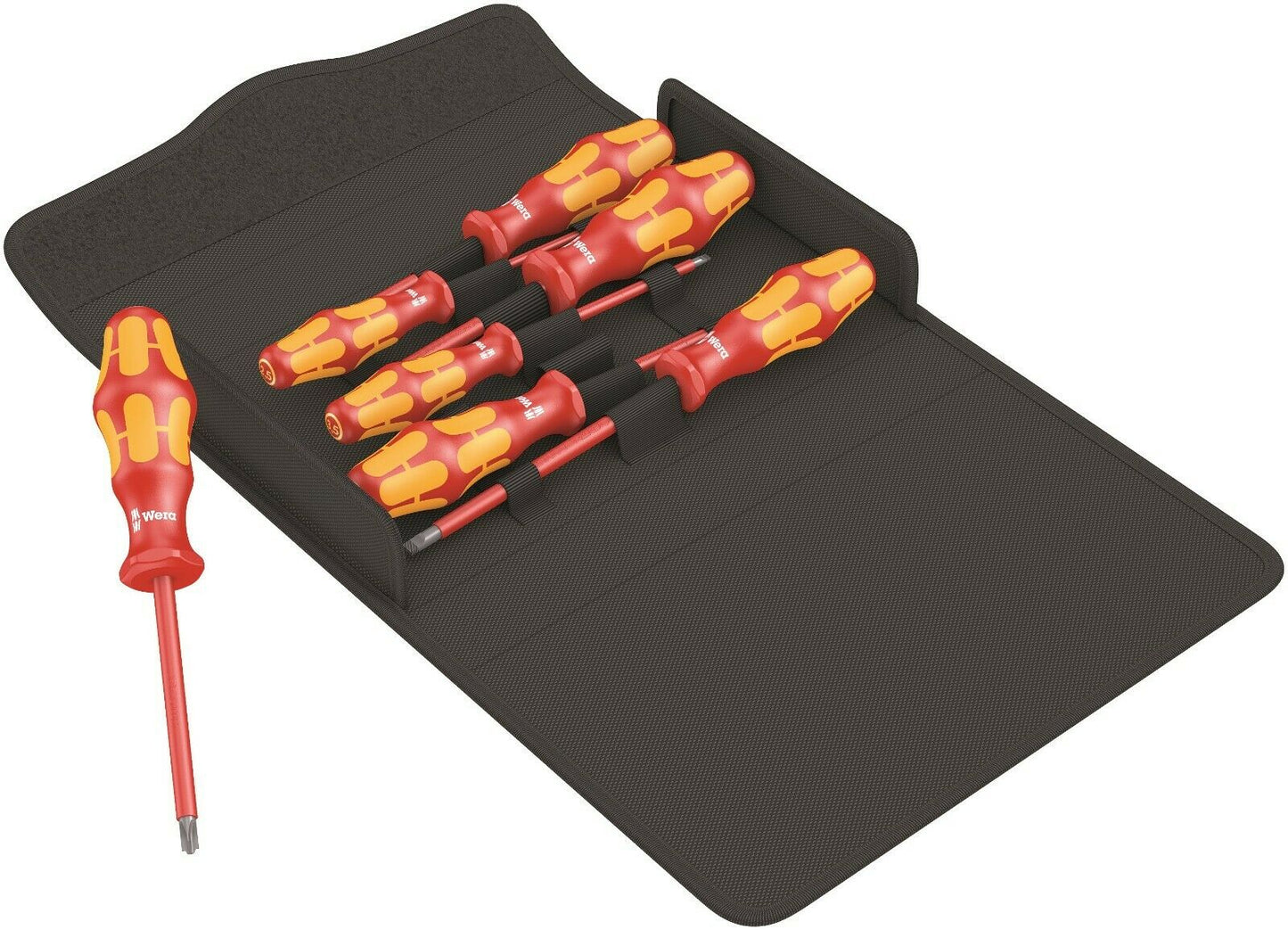 wera 100 i/7 vde set 1 kraftform insulated screwdriver set 7 piece 05136019001