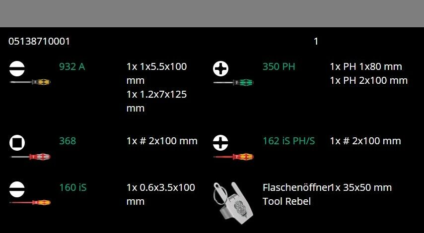 wera kraftform/7 heavy metal 3 screwdriver set 7 piece 05138710001