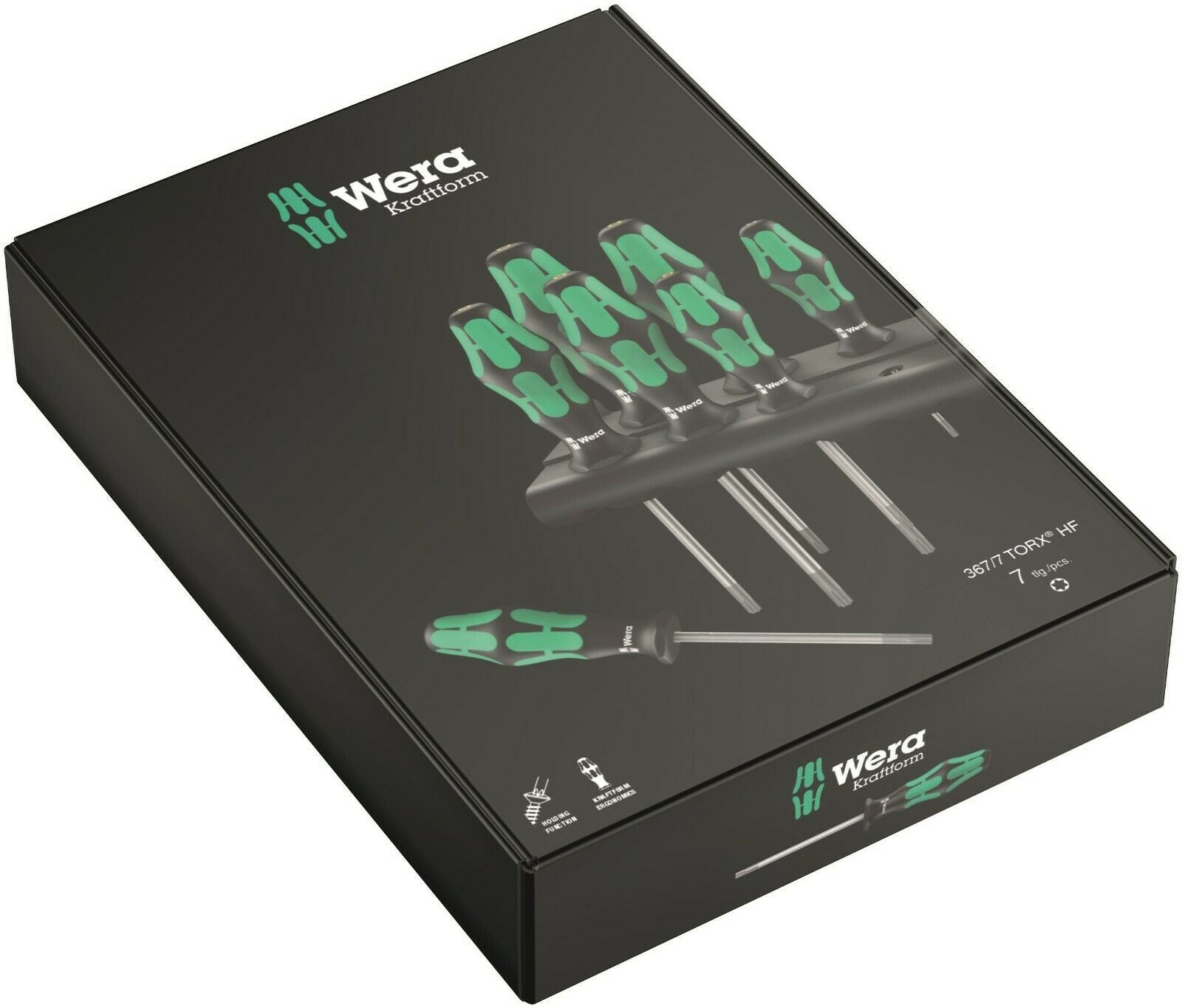wera 367/7 hf kraftform plus torx® screwdriver set with rack 7 piece 05223161001