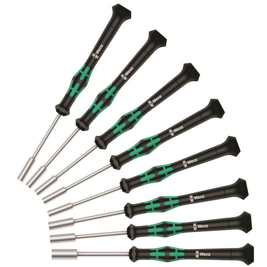 wera 2069/8 kraftform micro precision nut driver set 8 piece sae 05345279001