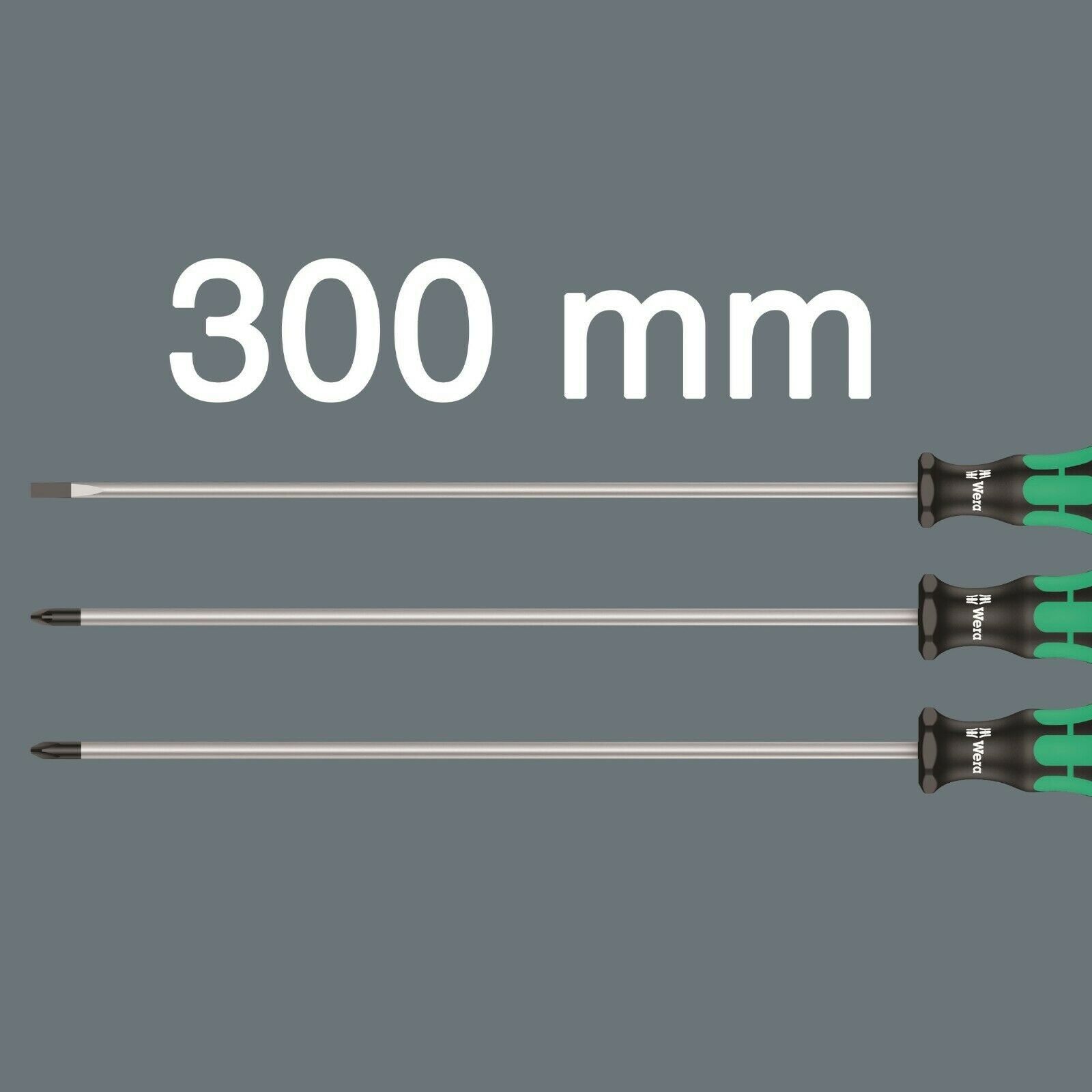 wera 335/350/355/3 kraftform plus screwdriver set 300 mm long 05347735002