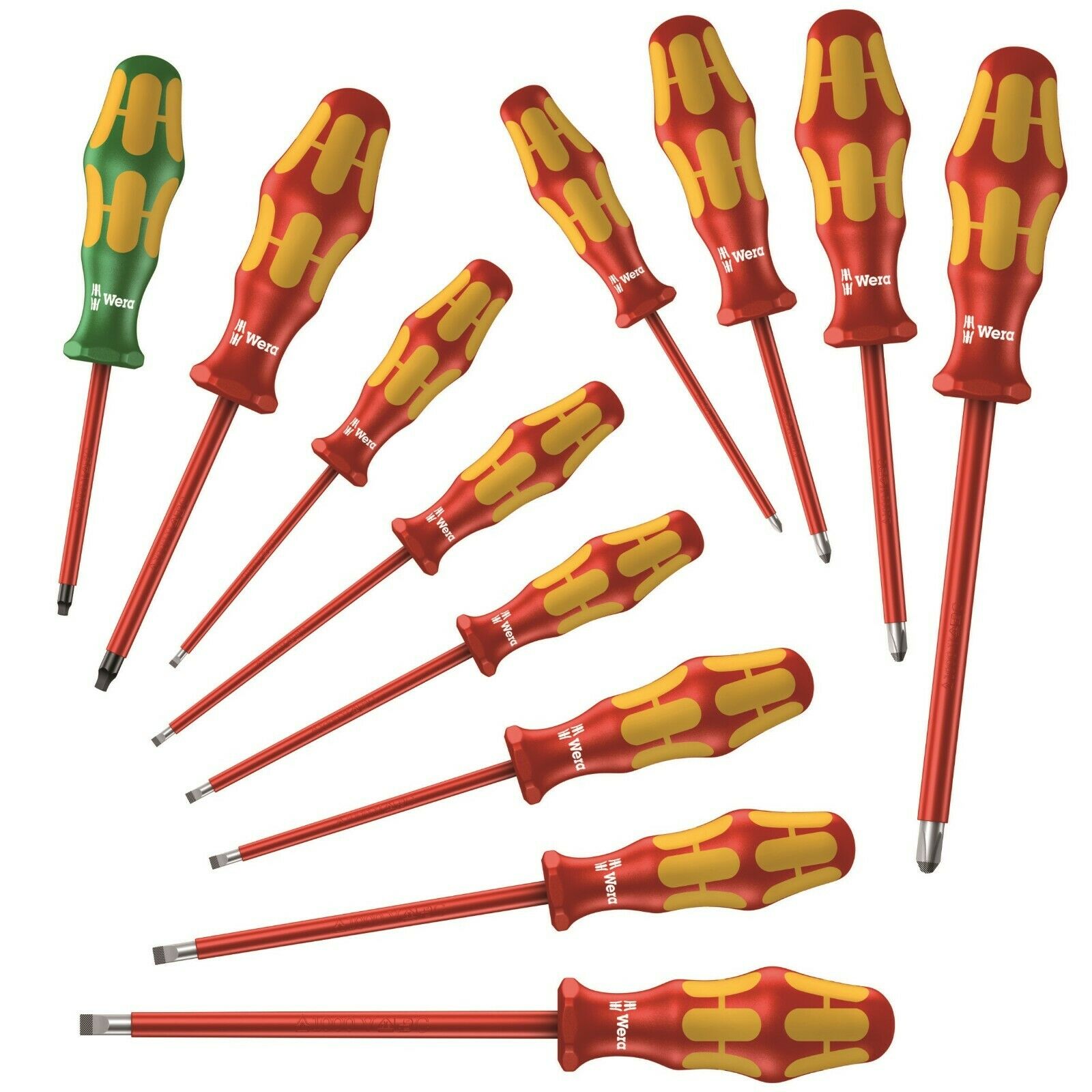 wera 160i/12 vde insulated screwdriver set 12 pieces 05347900001