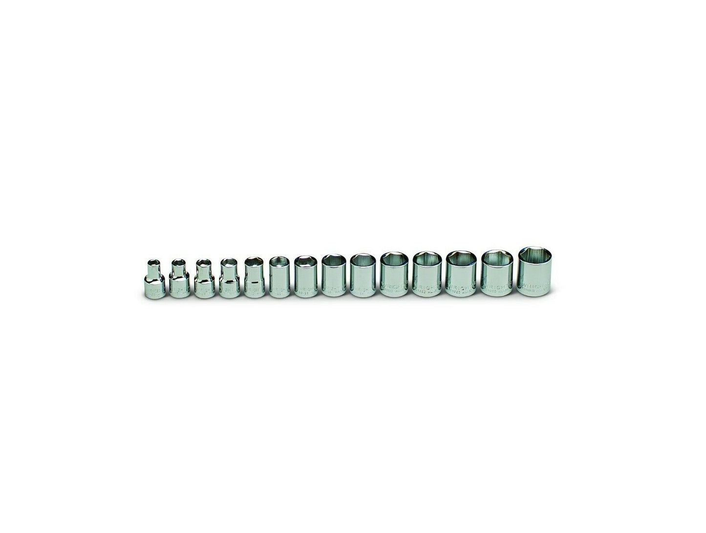 wright tool 6 point socket set 14 piece 3/8" drive metric 354