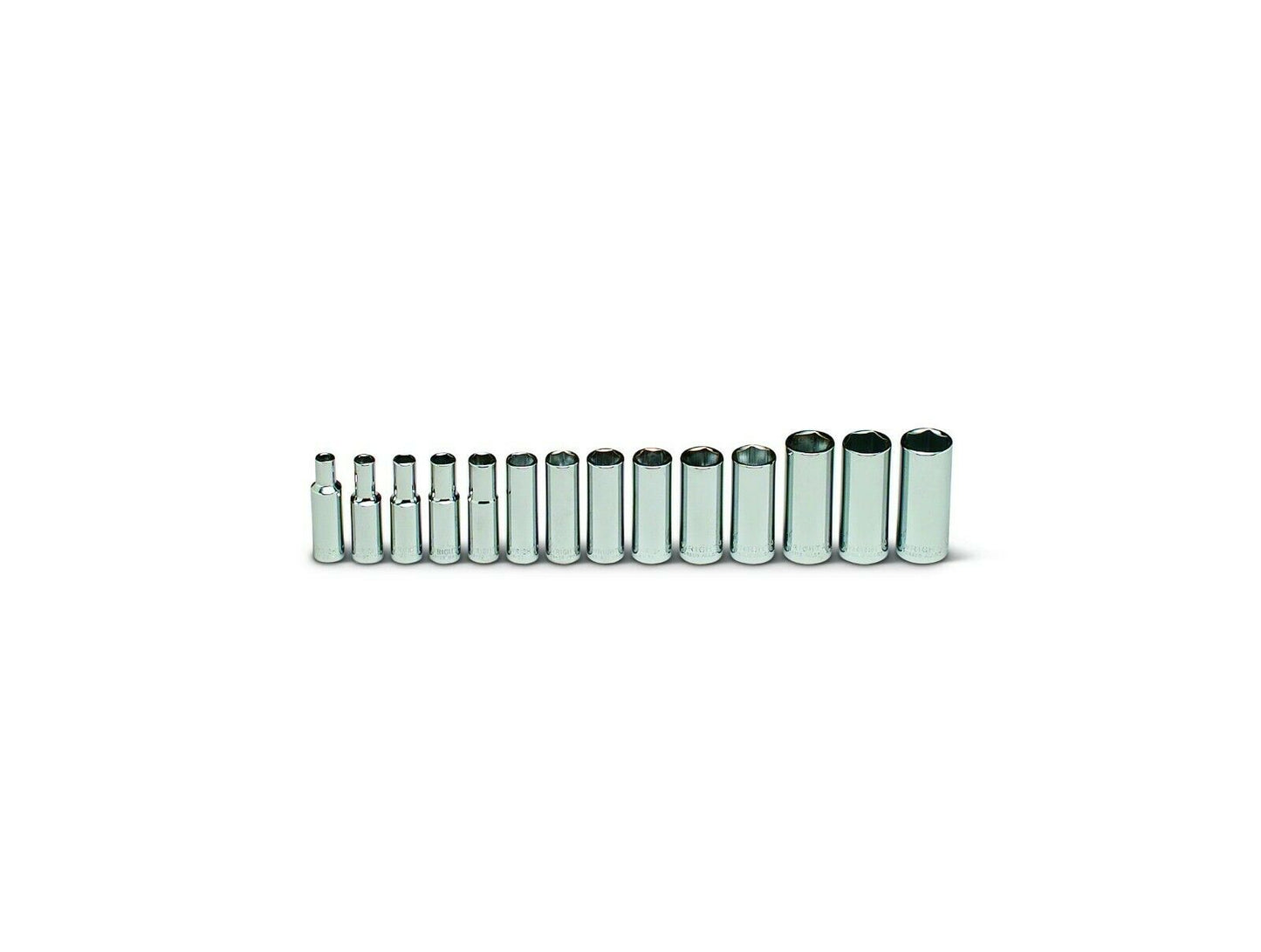wright tool 6 point deep socket set 14 piece 3/8" drive metric 355