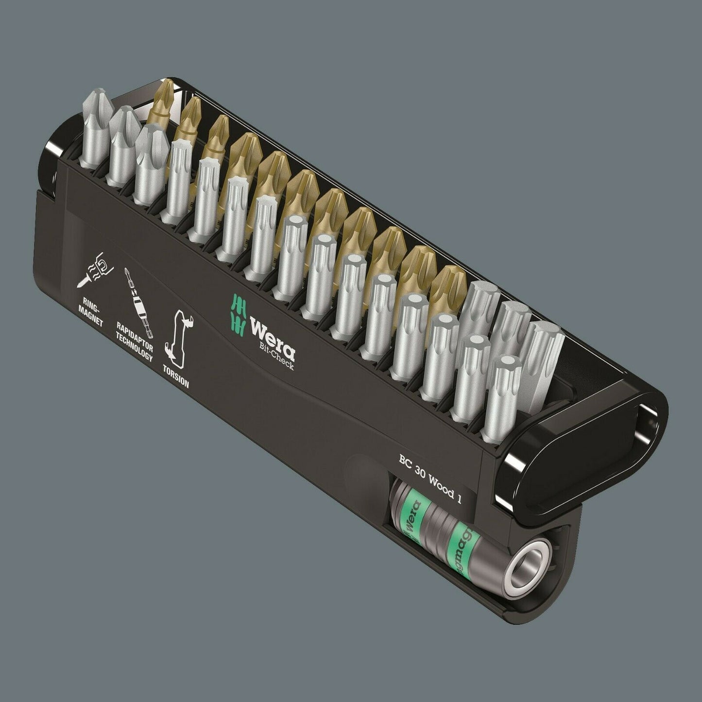 wera bit check 30 wood 1 bits assortment set 30 piece 05057433001