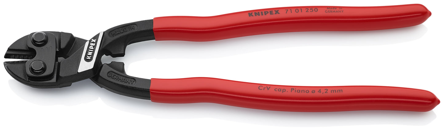 knipex cobalt® high leverage xl bolt cutters 10" 71 01 250