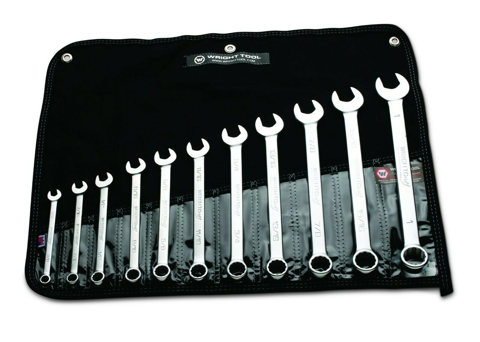 wright tool wrightgrip® 2.0 12 point combination wrench set 11 piece sae 711