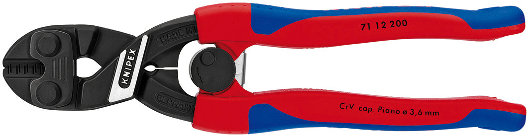 Knipex CoBalt® High Leverage Compact Bolt Cutters 8" 71 12 200