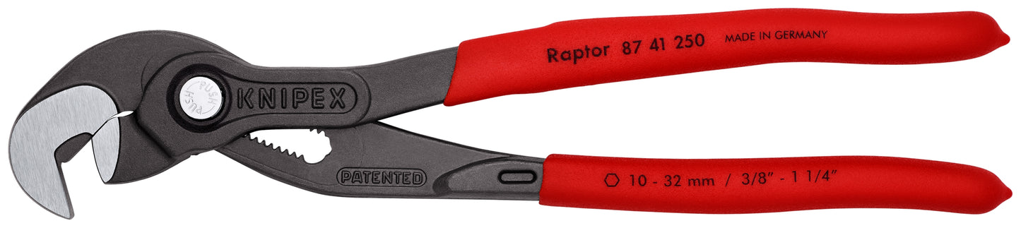 knipex raptor™ slip joint pliers 10" 87 41 250