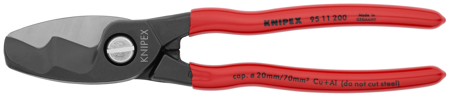 Knipex Cable Shears With Twin Cutting Edge 8" 95 11 200