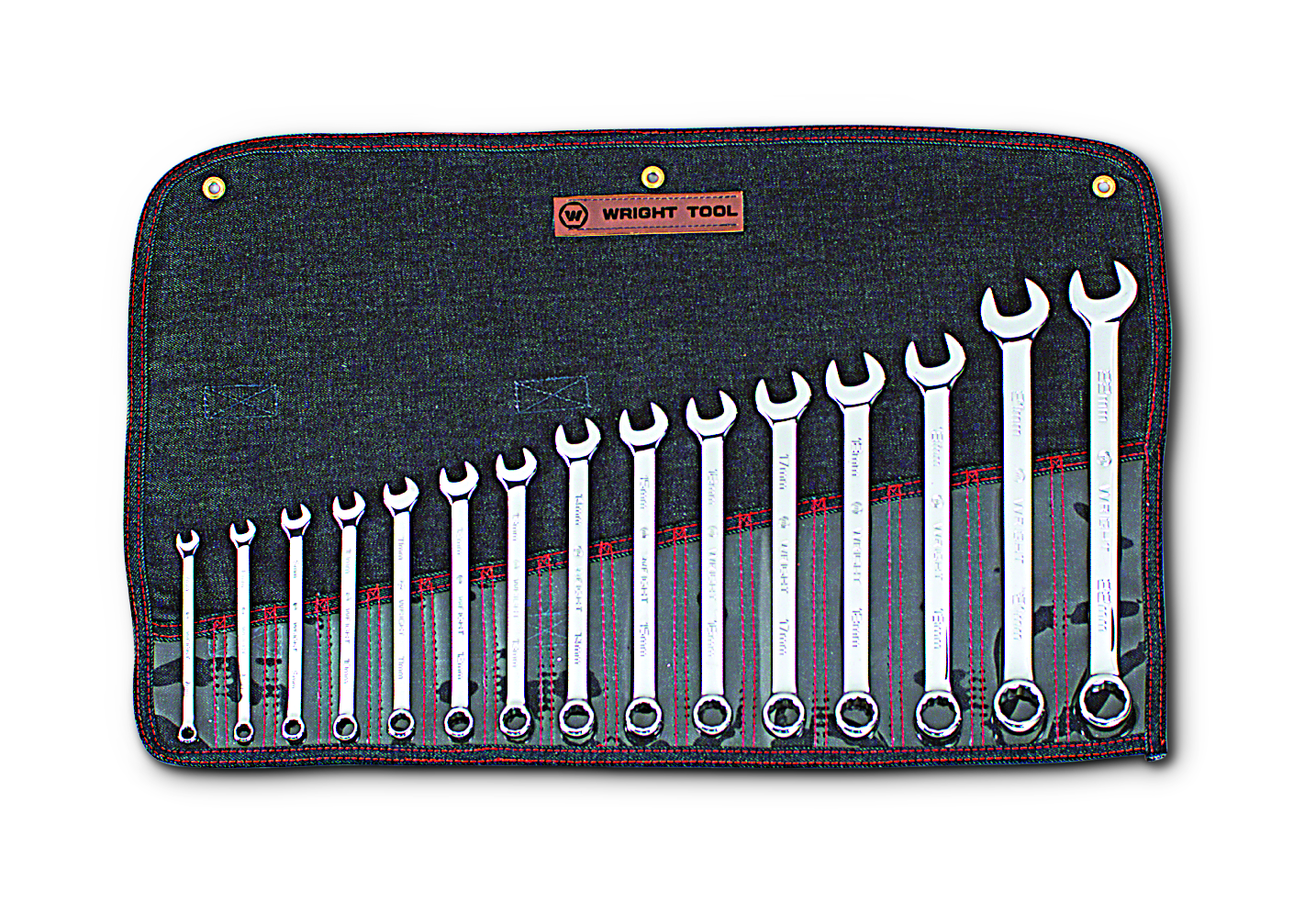 Wright Tool 952 15-Piece Full Polish Metric Combination Wrench Set