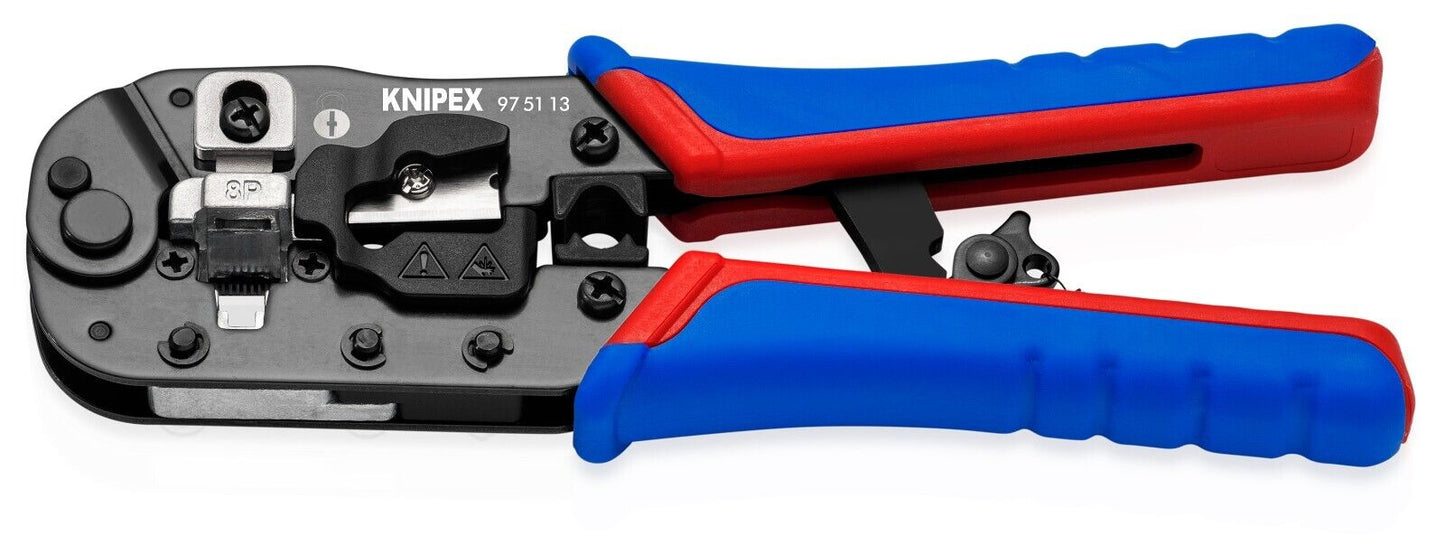 Knipex Crimping Pliers For RJ45 Western Plugs 7 1/2" 97 51 13