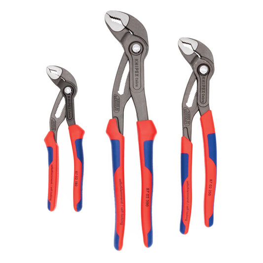 knipex cobra® water pump pliers set 3 piece 9k 00 80 05 us