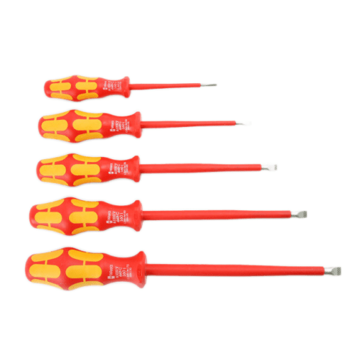 Wera 160i/5 Kraftform VDE Insulated Screwdriver Set 5 Pieces 05346275001 - Mr. Tools