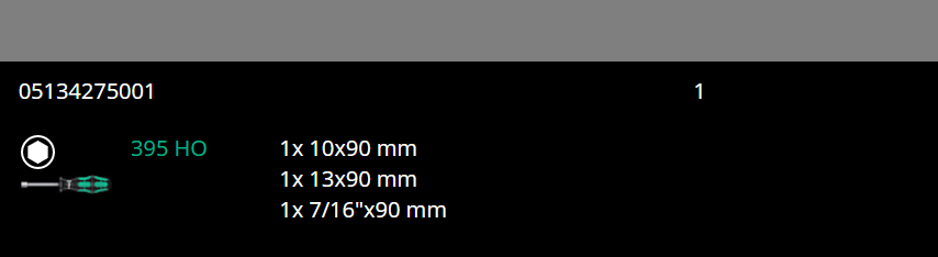 Wera 395 HOLO/3 Kraftform Plus Sanitary Nutdriver Set 3 Piece Metric 05134275001 - Mr. Tools