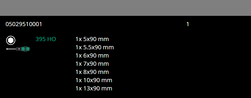 Wera 395 HOLO/7 Kraftform Plus Hollow Shaft Nut Driver Set Metric 05029510001 - Mr. Tools