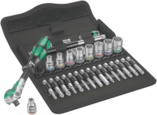 Wera 8100 SA 9 Zyklop Speed Ratchet Set 1/4" Drive SAE 05004019001